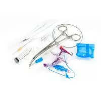 Набор для чрескожной трахеостомии Blue Line Ultra Suctionaid с зажимом и с санацией надманжеточного пространства, размер 9.0