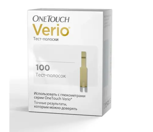 Тест-полоски "One Touch Verio " №100 (Россия) () Тест-полоски "One Touch Verio " №100 (Россия) ()