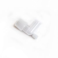 Переходник для дыхательного контура 15М-22M/15F угловой с портом Luer Lock